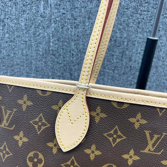 100% LOUIS VUITTON MONOGRAM NEVERFULL GM WITH POUCH TOTE BAG - Picture 5 of 16